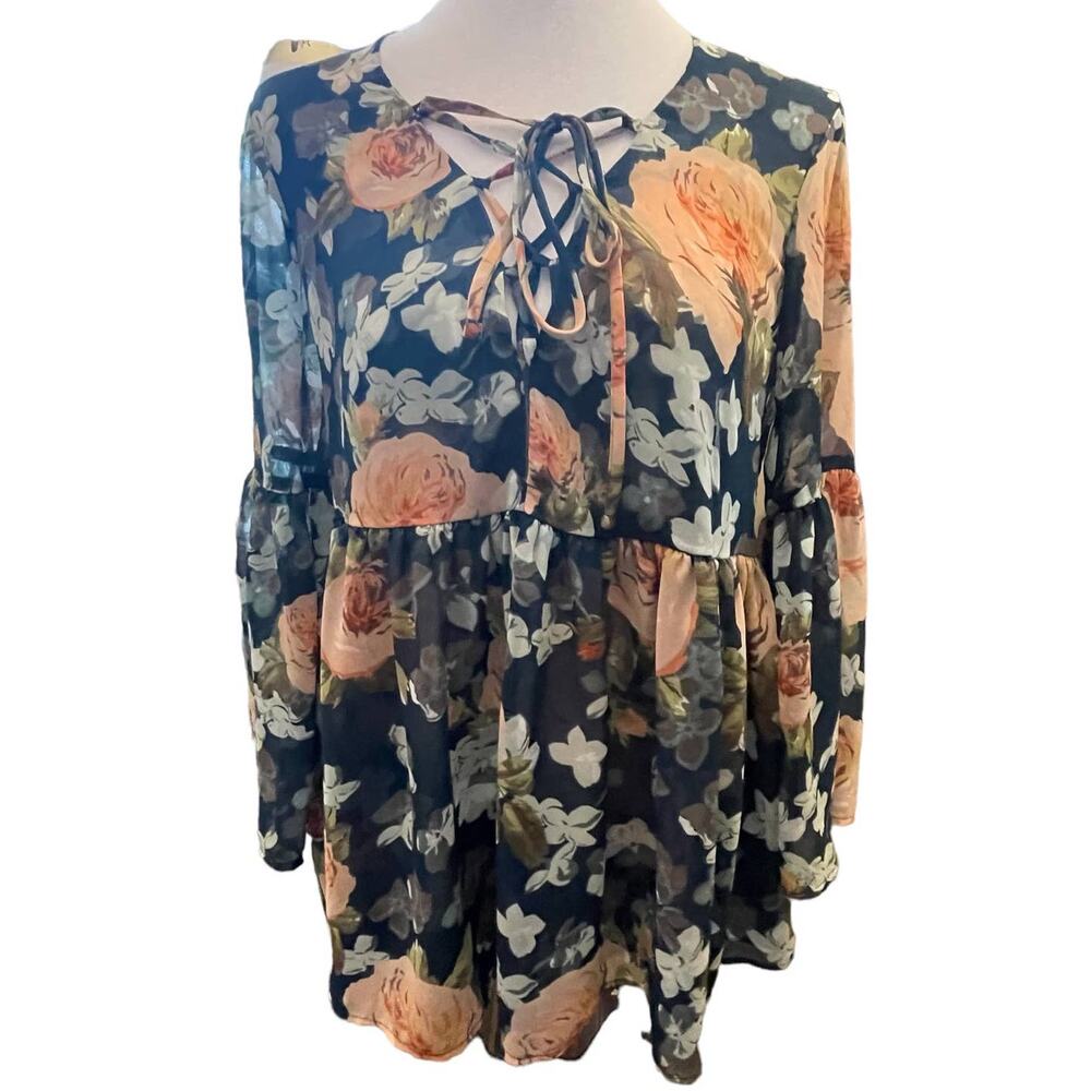 Fairy Cottage Show Me Your Mumu SIZE MEDIUM Womens Babydoll Top Shirt Blouse Y2k